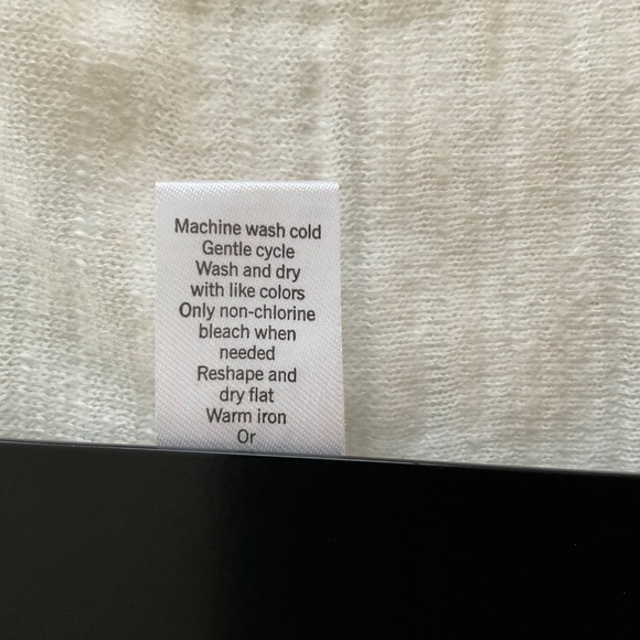 Athleta Open Front Duster Cardigan Sz M White Lightweight Boho Lagenlook Breezy - Picture 9 of 10